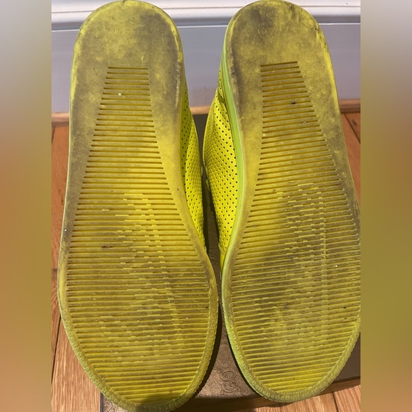 GENTLY USED AUTHENTIC GUCCI CALFSKIN CODA HIGH TOP NEON SNEAKERS SIZE 37.5/7.5 - Picture 9 of 9